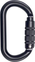 DELTA AM023 / Karabiner háromfokozatú nyitással és automatikus biztonsági zárral - fekete, univerzális