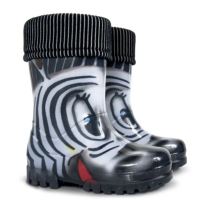 DEMAR TWISTER LUX PRINT 0038 S zebra / Gyermek szigetelt gumicsizma - 20-27-es méret